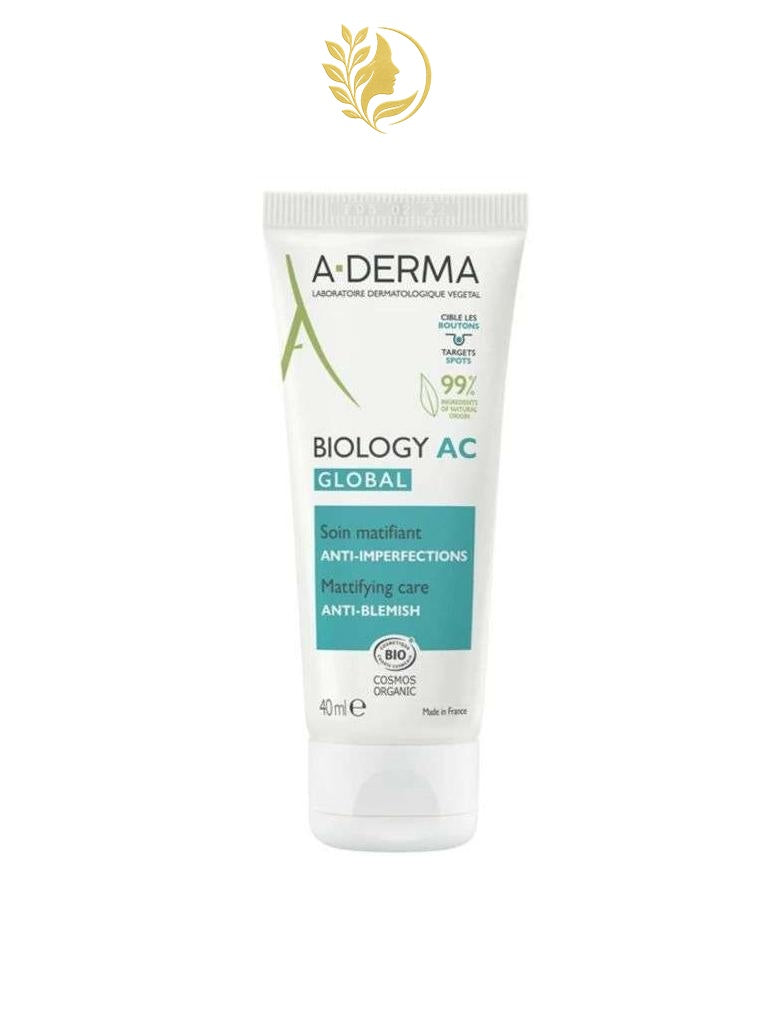 A-DERMA BIOLOGY AC GLOBAL SOIN MATIFIANT ANTI-IMPERFECTIONS - 40 ML -
