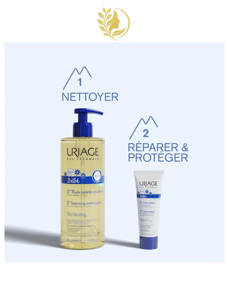 URIAGE BÉBÉ - 1ER COLD CREAM PROTECTION ET NUTRITION INTENSE - PEAUX TRÈS SÈCHES ET SENSIBLES - 75 ML -
