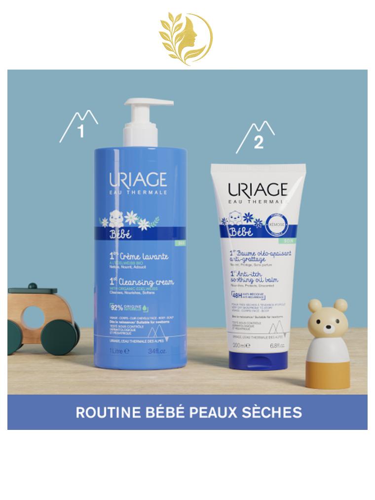 URIAGE BÉBÉ - 1ÈRE CRÈME LAVANTE NETTOIE, NOURRIT - SANS SAVON - 500 ML & 1 L -