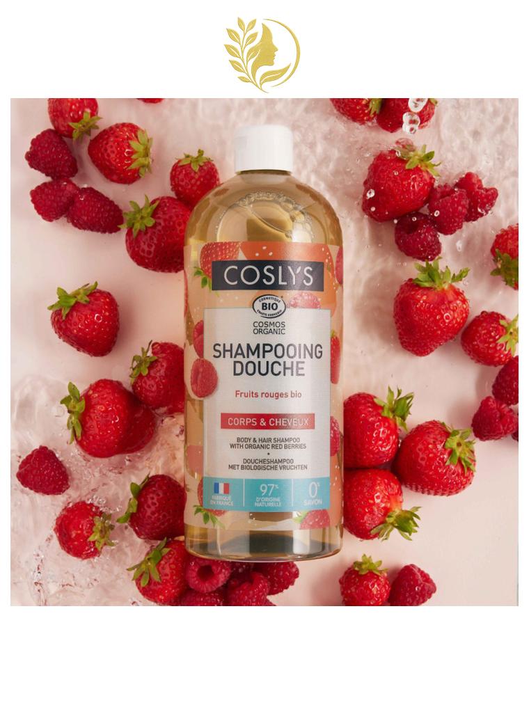 COSLYS SHAMPPOING DOUCHE FRUITS ROUGE BIO 1L