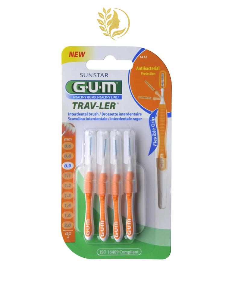 GUM MANCHE PAR 4 UNITES AVEC BROSETTE ULTRA FINE 0.9 MM REF 1412