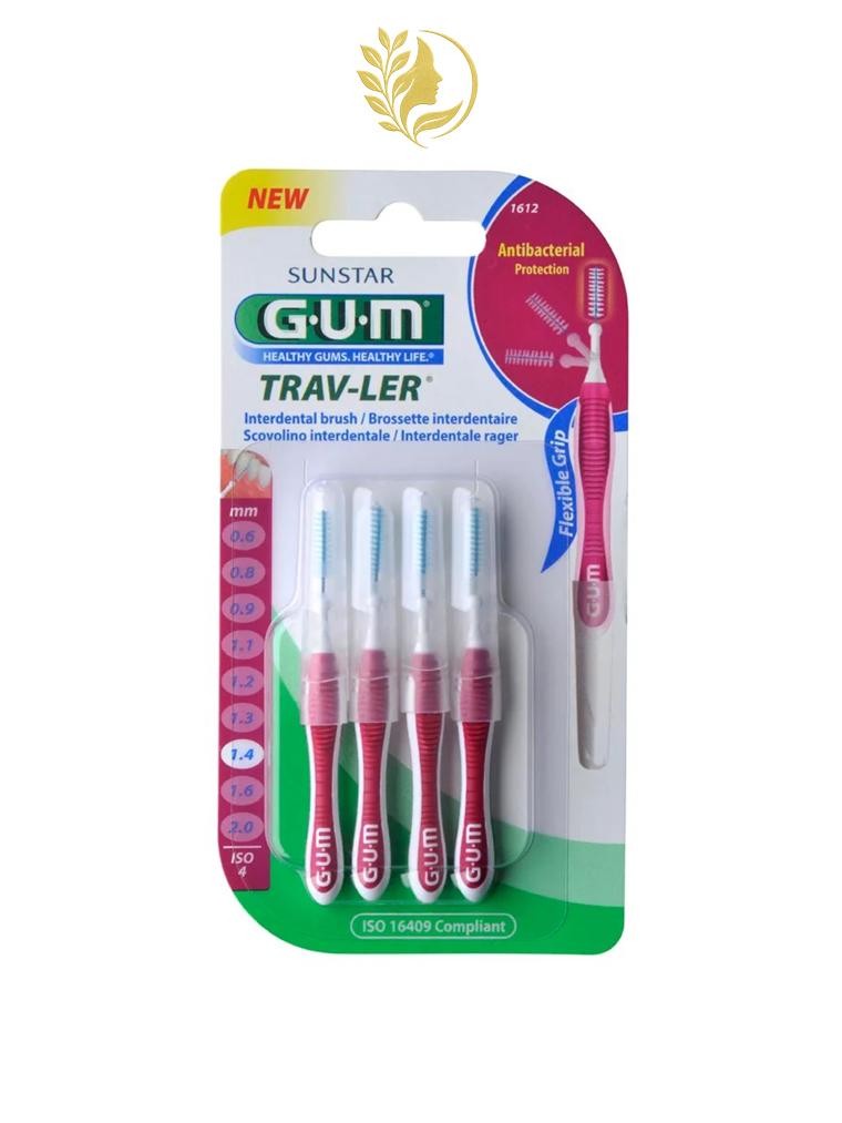 GUM MANCHE PAR 4 UNITES AVEC BROSSETTE FINE 1.4MM REF 1612