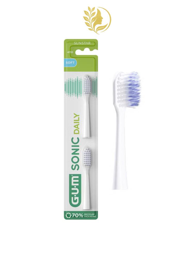 GUM SONIC DAILY RECHARGES BROSSE À DENTS SOUPLE REF. 4110 - 2 PIÈCES -