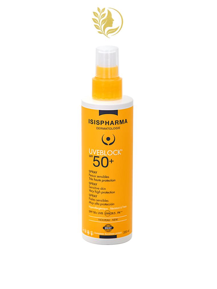 ISISPHARMA UVEBLOCK SPRAY PEAUX SENSIBLES SPF 50 - 200 ML