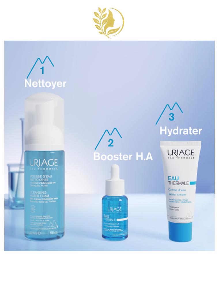 URIAGE MOUSSE D'EAU NETTOYANTE DÉMAQUILLE, NETTOIE, ADOUCIT - 150 ML -