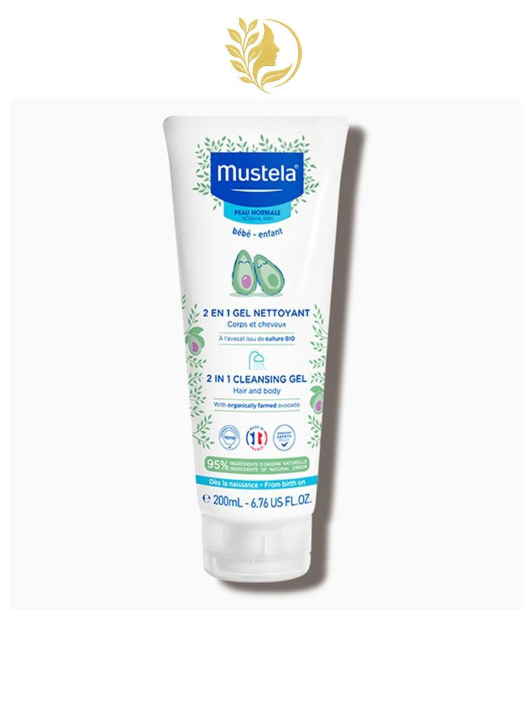 MUSTELA 2 EN 1 GEL NETTOYANT À L'AVOCAT - 200 ML -