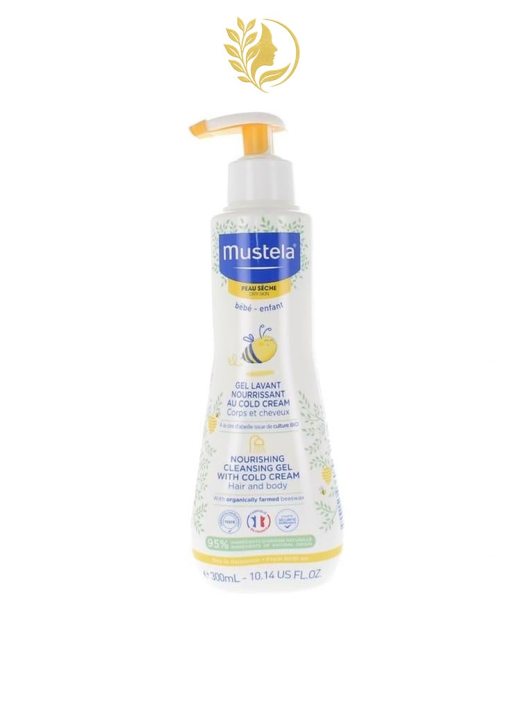 MUSTELA GEL LAVANT NOURRISSANT AU COLD CREAM À LA CIRE D'ABEILLE - 300 ML -