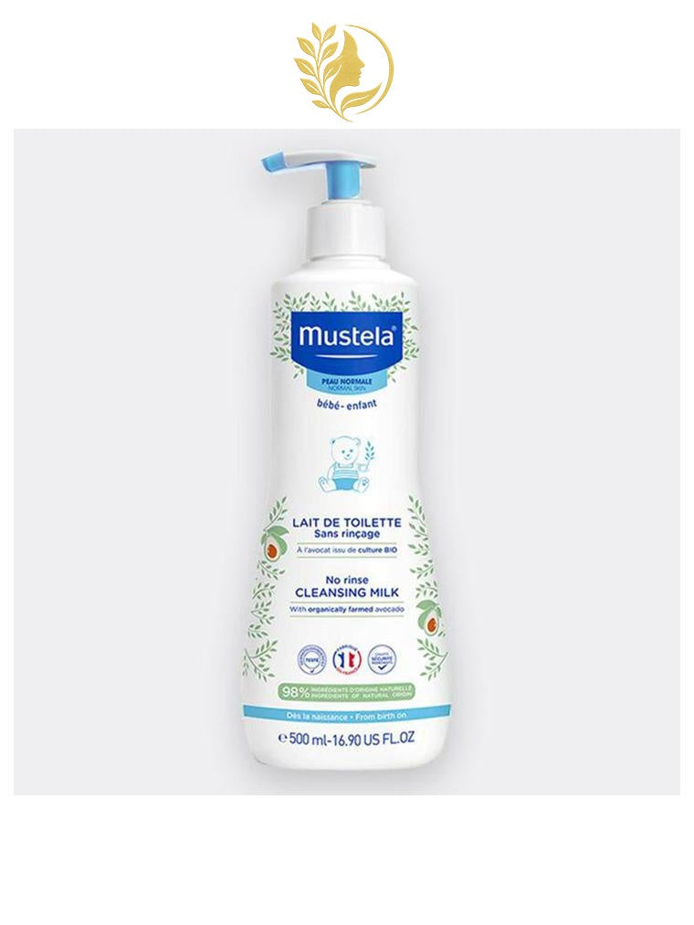 MUSTELA LAIT DE TOILETTE SANS RINÇAGE À L'AVOCAT BIO - 200 & 500 ML -