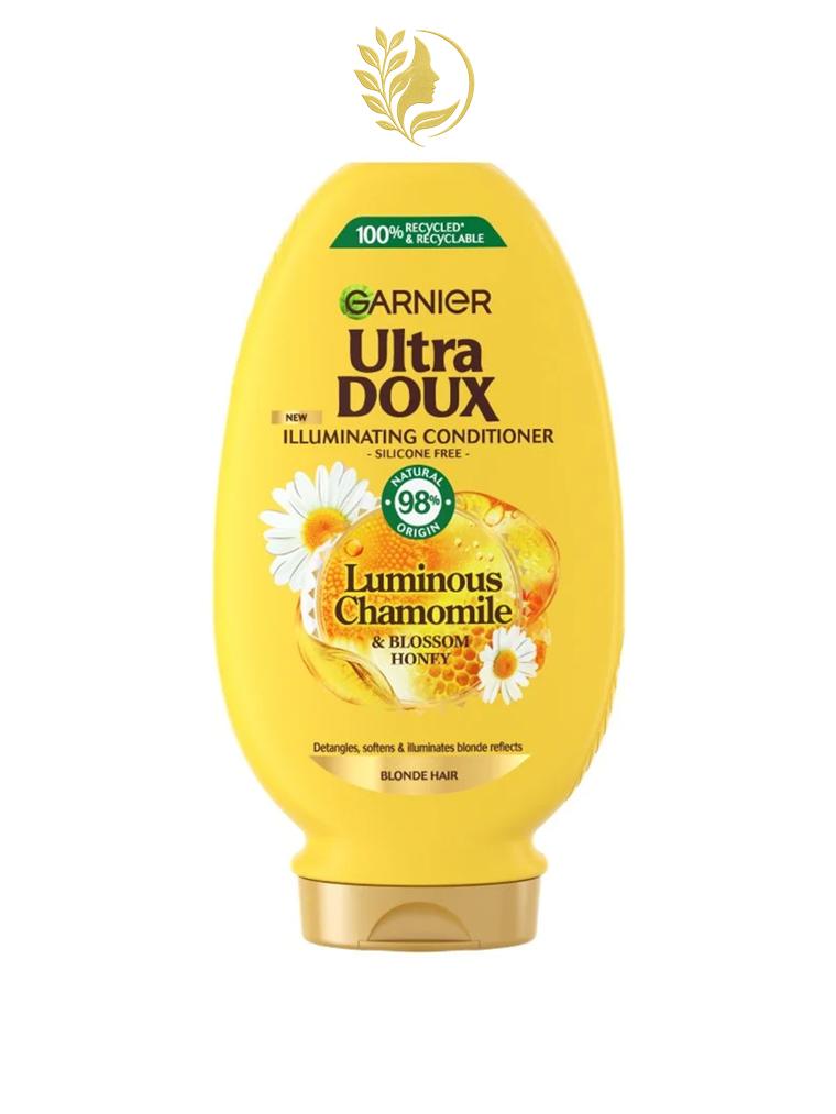 GARNIER ULTRA DOUX SOLEIL DE CAMOMILLE APRÈS-SHAMPOOING ILLUMINANT - 200 & 400 ML -