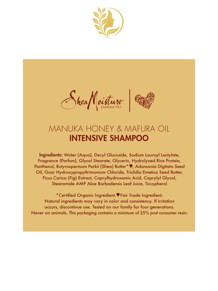 SHEAMOISTURE 5 MANUKA HONEY & MAFURA OIL SHAMPOOING HYDRATATION INTENSIVE -384 ML-