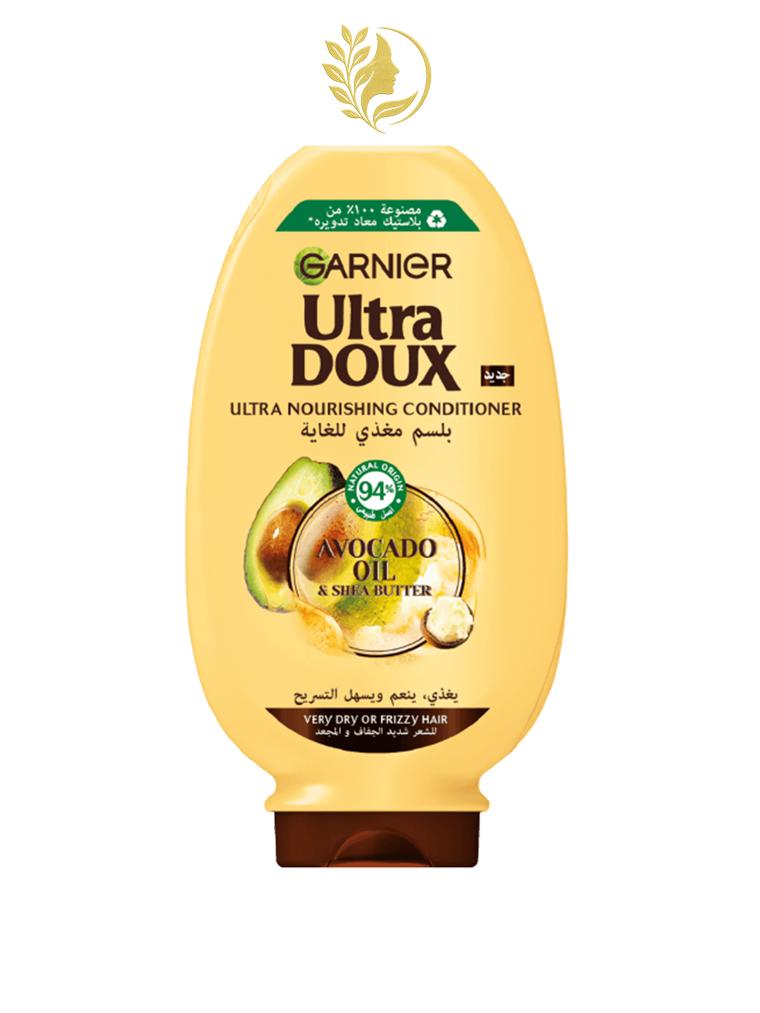 GARNIER ULTRA DOUX AVOCAT ET BEURRE DE KARITÉ APRÈS-SHAMPOOING NOURRISSANT - 200 & 400 ML -