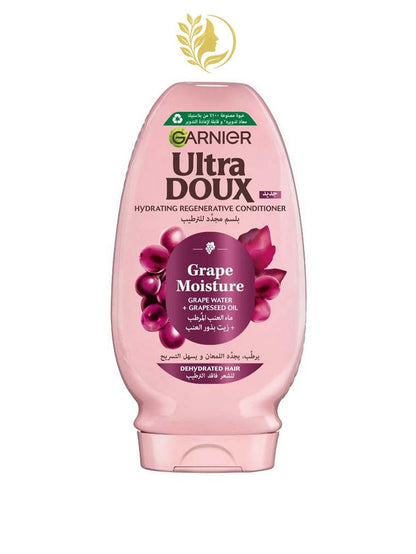GARNIER ULTRA DOUX GRAPE MOISTURE APRÈS-SHAMPOOING HYDRATANT ET RÉGÉNÉRANT AU RAISIN - 200 ML -
