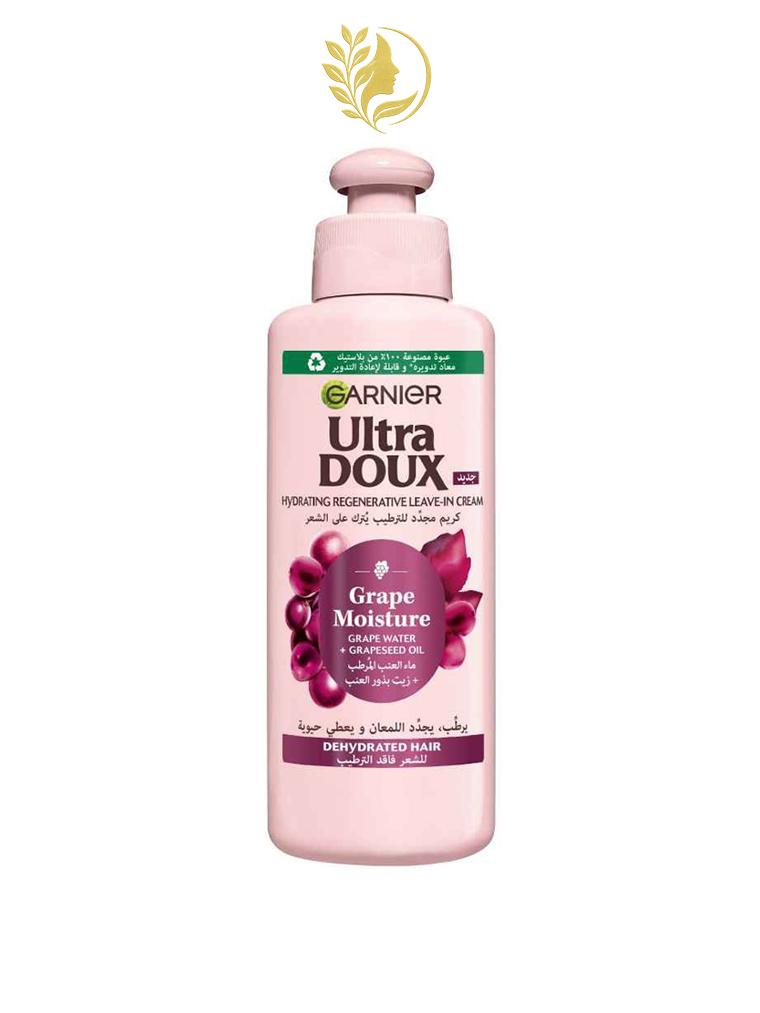 GARNIER ULTRA DOUX GRAPE MOISTURE CRÈME COIFFANTE 2-EN-1 HYDRATANTE AU RAISIN - 200 ML -