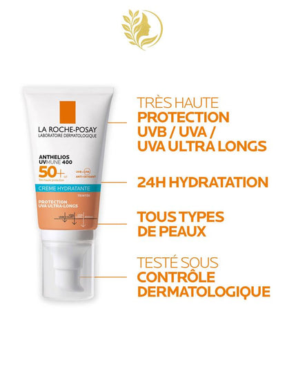 ANTHELIOS UVMUNE 400 CRÈME SOLAIRE PEAU SENSIBLE TEINTÉE SPF50+ - 50 ML -