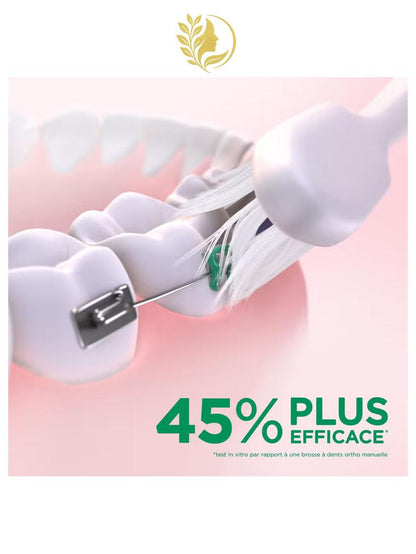 GUM SONIC ORTHO BROSSE À DENTS ÉLECTRIQUE À PILE REF. 4102 - ULTRA DOUX -