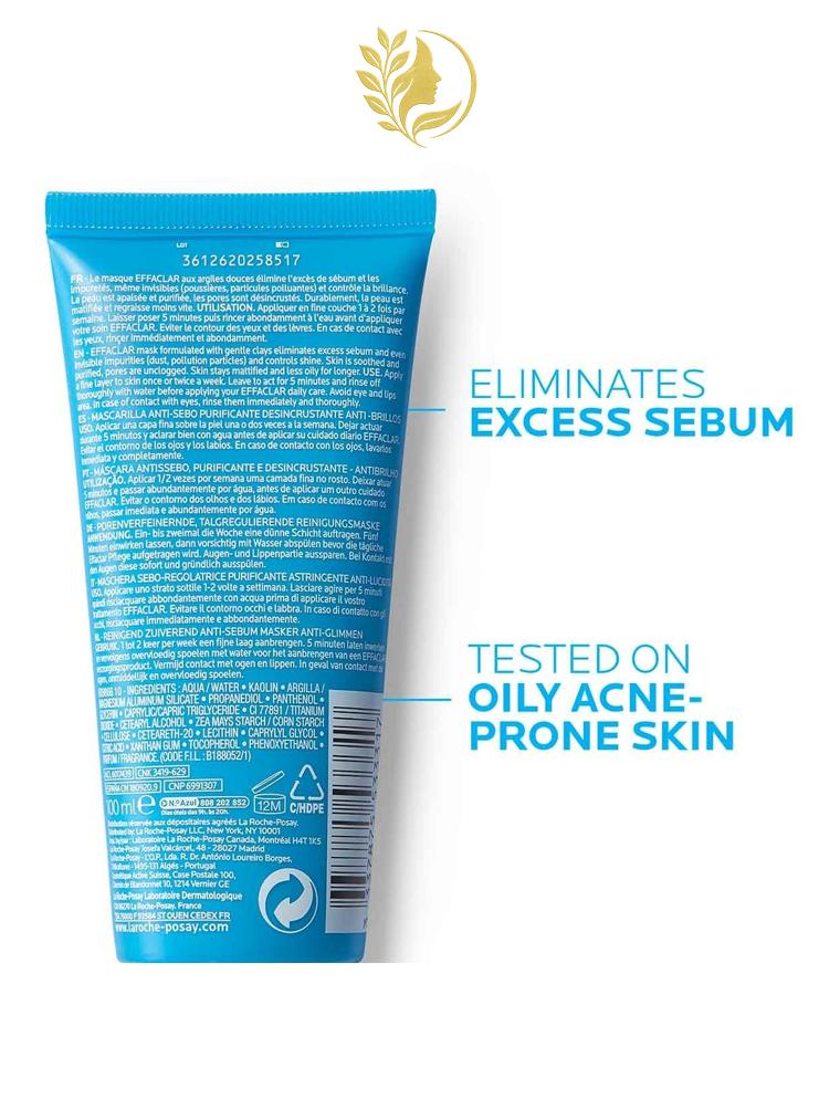 EFFACLAR MASQUE SÉBO-RÉGULATEUR MASQUE PURIFIANT, DÉSINCRUSTANT, ANTI-BRILLANCE - 100ml -