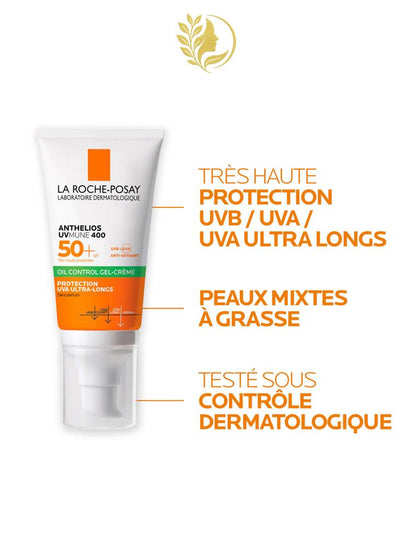ANTHELIOS UVMUNE 400 CRÈME SOLAIRE VISAGE EN GEL-CRÈME SANS PARFUM - 50 ML -