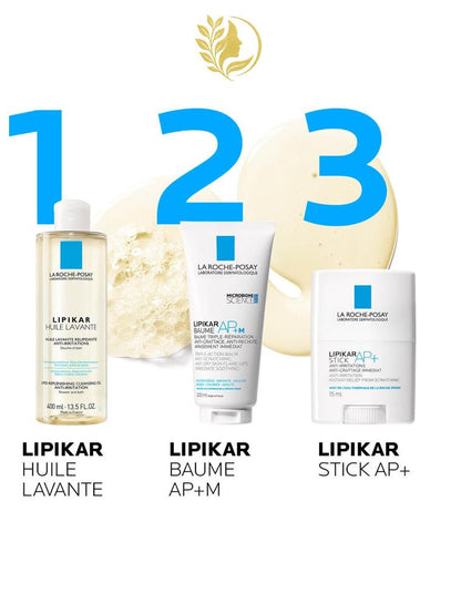 LIPIKAR HUILE LAVANTE AP+ ANTI-IRRITATIONS ANTI-GRATTAGE HUILE LAVANTE NOURRISSANTE - 200 & 400ml -