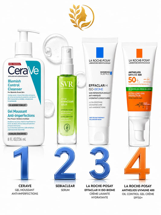 ROUTINE ANTI-ACNÉ LÉGÈRE À MODÉRÉE