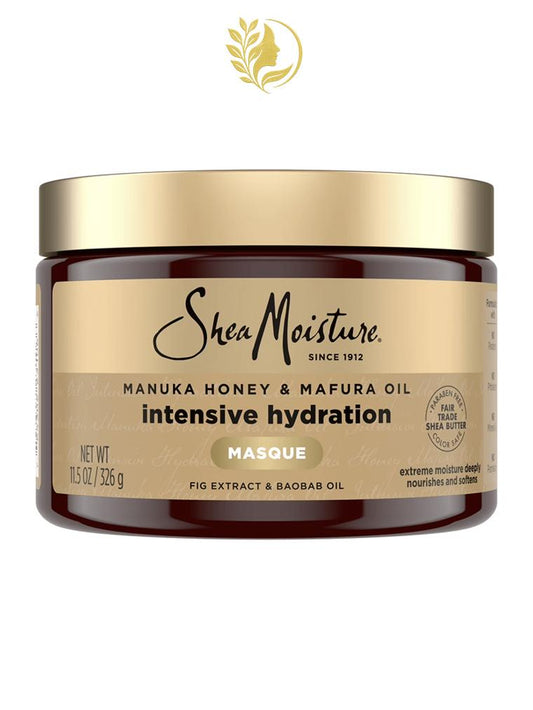 SHEAMOISTURE *5* MASQUE CAPILLAIRE HYDRATANT  MIEL DE MANUKA ET HUILE DE MAFURA CONTRÔLE DES FRISOTTIS POUR CHEVEUX SECS - 326 GR -