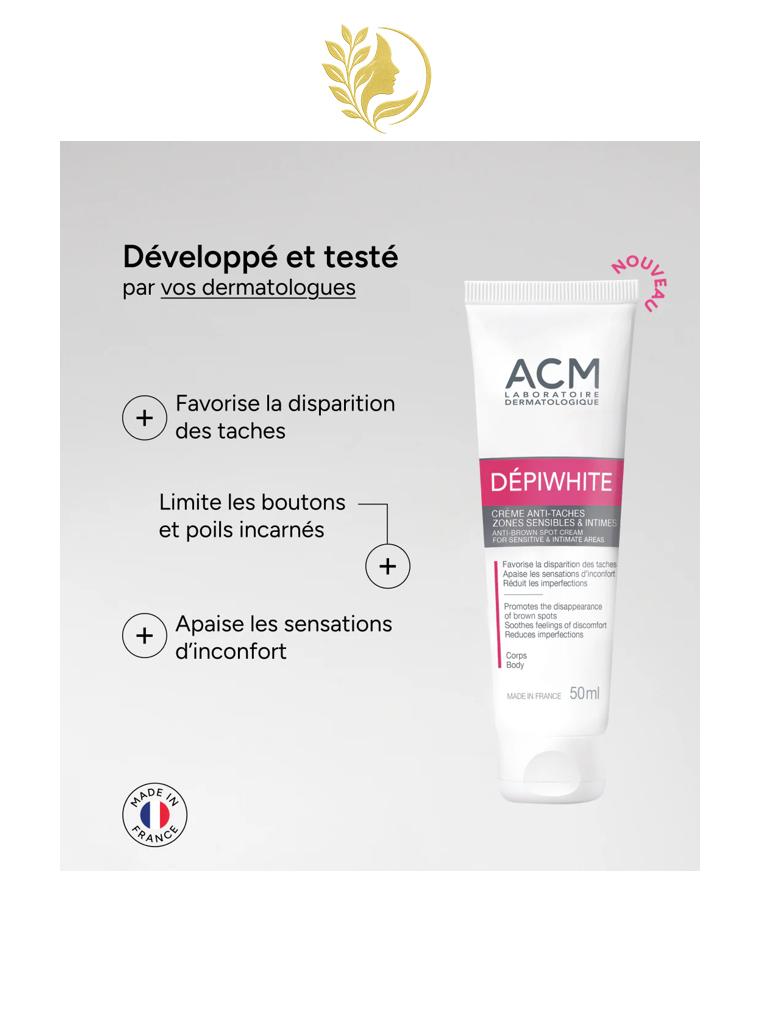 ACM DÉPIWHITE CRÈME ANTI-TACHES ZONES SENSIBLES & INTIMES - 50 ML -