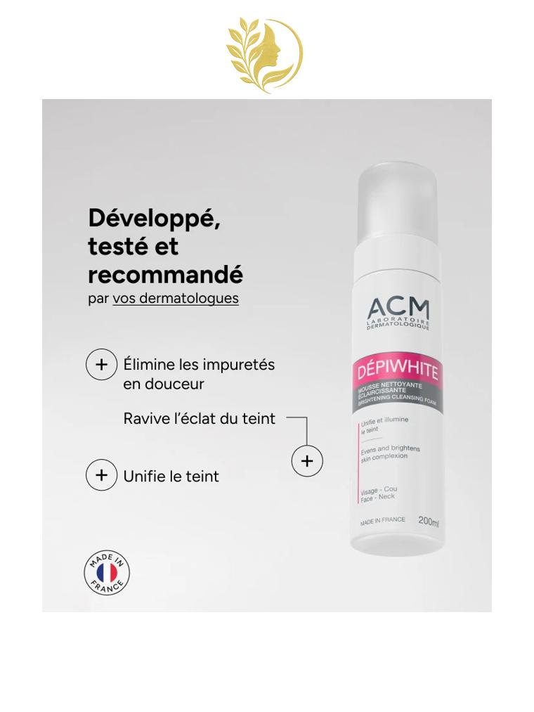 ACM DÉPIWHITE MOUSSE NETTOYANTE ECLAIRCISSANTE - 200 ML -