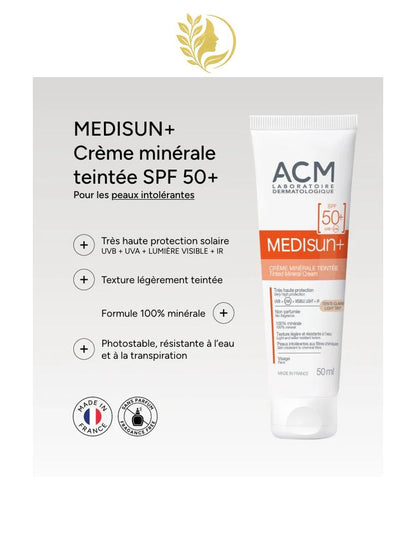 ACM MEDISUN+ CRÈME MINÉRALE TEINTÉE SPF50+ - 40 ML -