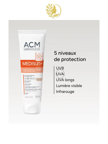 ACM MEDISUN+ CRÈME MINÉRALE TEINTÉE SPF50+ - 40 ML -