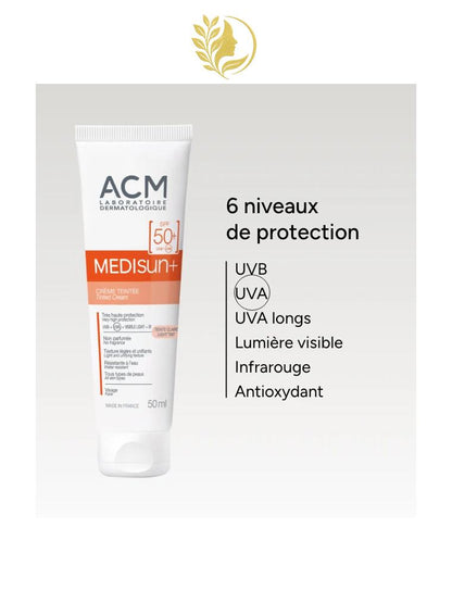 ACM MEDISUN+ CRÈME TEINTÉE SPF50+ - 40 ML -