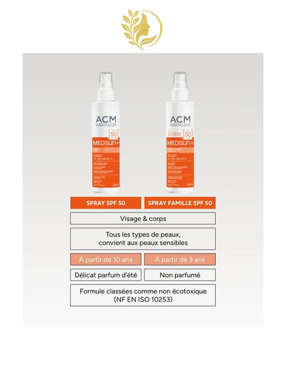 ACM MEDISUN+ SPRAY SPF50 - 200 ML -