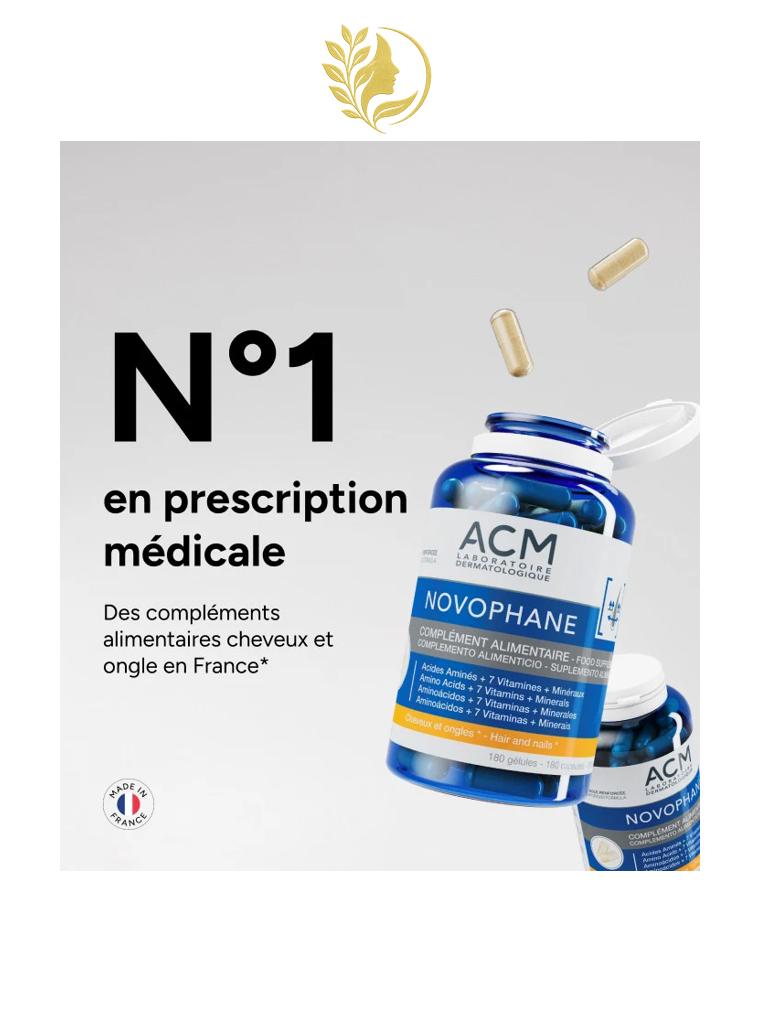 ACM NOVOPHANE ONGLES ET CHEVEUX - 60 & 180 GELULES -