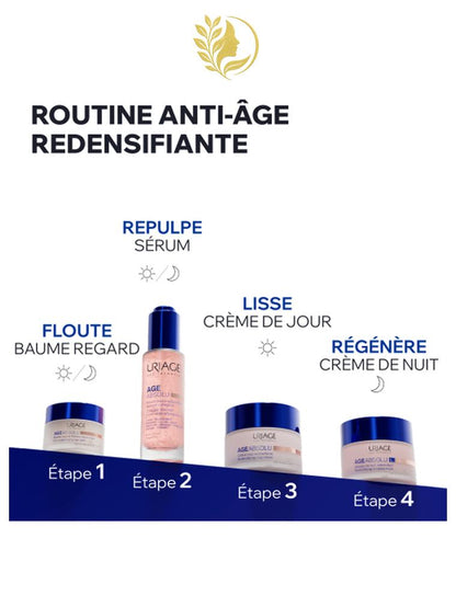 URIAGE AGE ABSOLU – SOIN DE NUIT REDENSIFIANT  LISSE, NOURRIT, RÉGÉNÈRE - 50 ML -