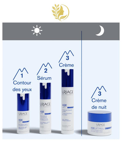 URIAGE AGE LIFT PEEL – CRÈME NUIT PEAU NEUVE  RIDES, FERMETÉ, DÉFAUTS CUTANÉS - 50 ML -
