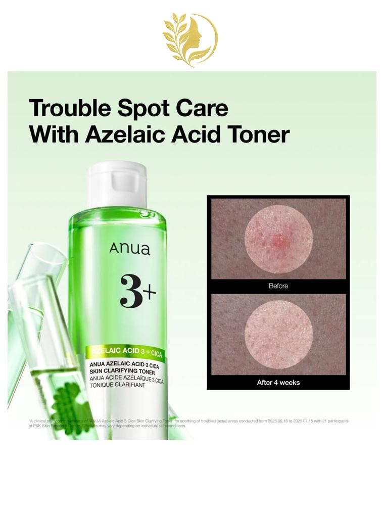 ANUA AZELAIC ACID 3+ CICA TONIQUE CLARIFIANT - 250 ML -