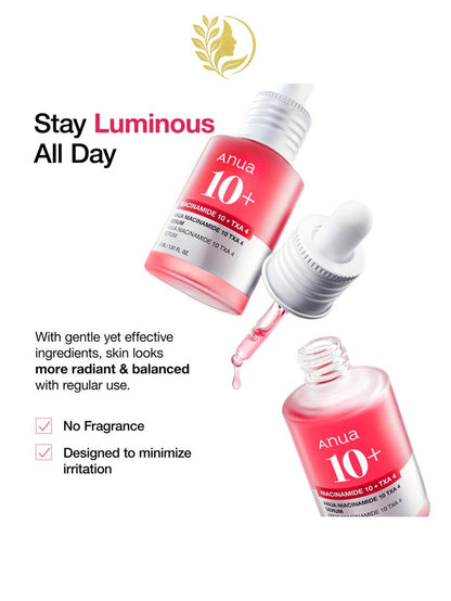 ANUA NIACINAMIDE 10 TXA 4 SERUM FOR BRIGHTENING AND DARK SPOTS - 30 ML -