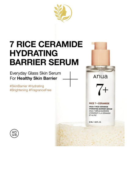 ANUA RICE CERAMIDE 7 HYDRATING BARRIER SERUM - 50 ML -