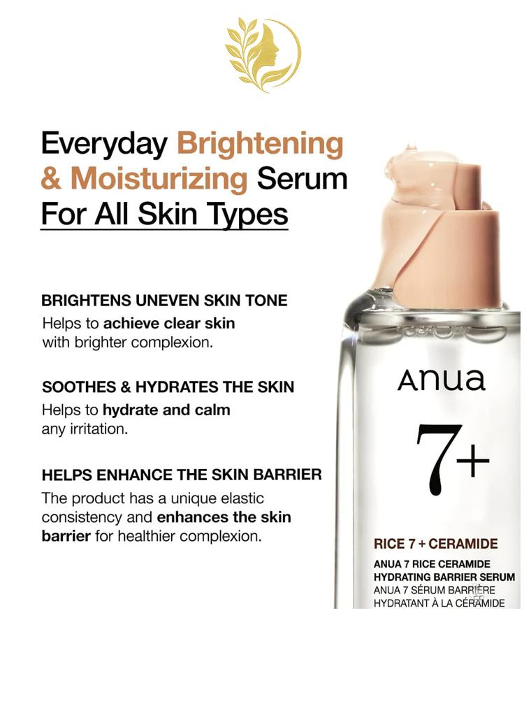 ANUA RICE CERAMIDE 7 HYDRATING BARRIER SERUM - 50 ML -