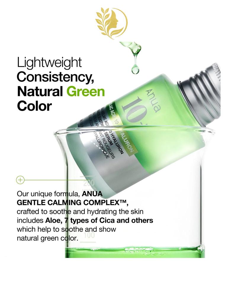ANUA AZELAIC ACID 10 HYALURON REDNESS SOOTHING SERUM - 30 ML -