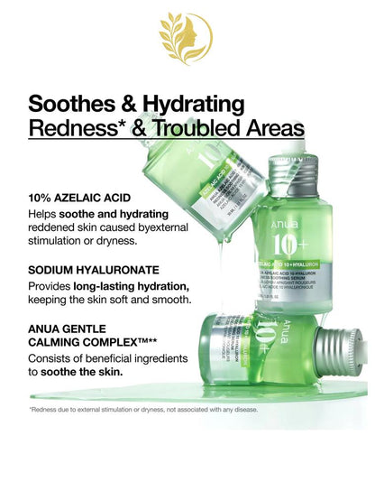 ANUA AZELAIC ACID 10 HYALURON REDNESS SOOTHING SERUM - 30 ML -