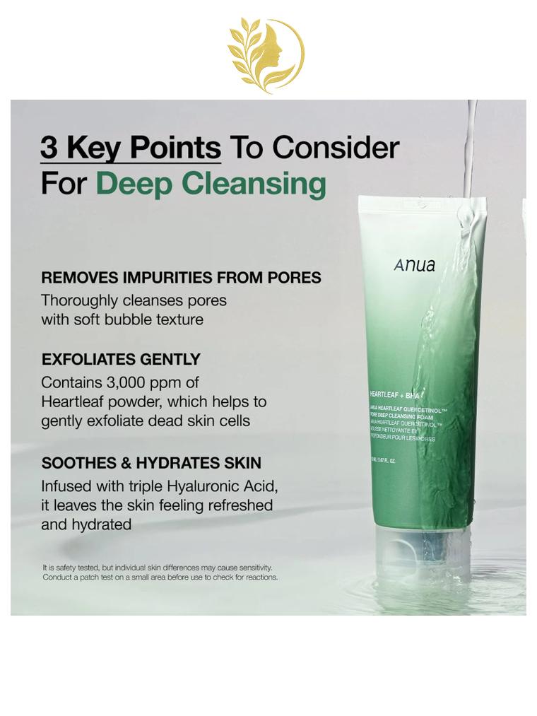 ANUA HEARTLEAF QUERCETINOL PORE DEEP CLEANSING FOAM - 150 ML -