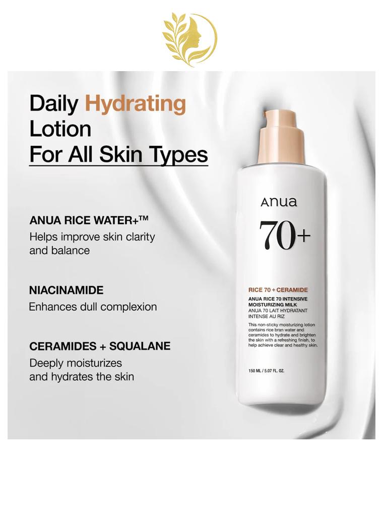 ANUA RICE 70 INTENSIVE MOISTURIZING MILK - 150 ML -