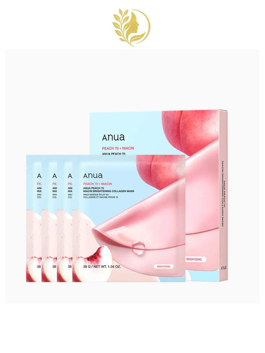 ANUA PEACH 70 NIACIN BRIGHTENING COLLAGEN MASK - 4 * 38 GR -