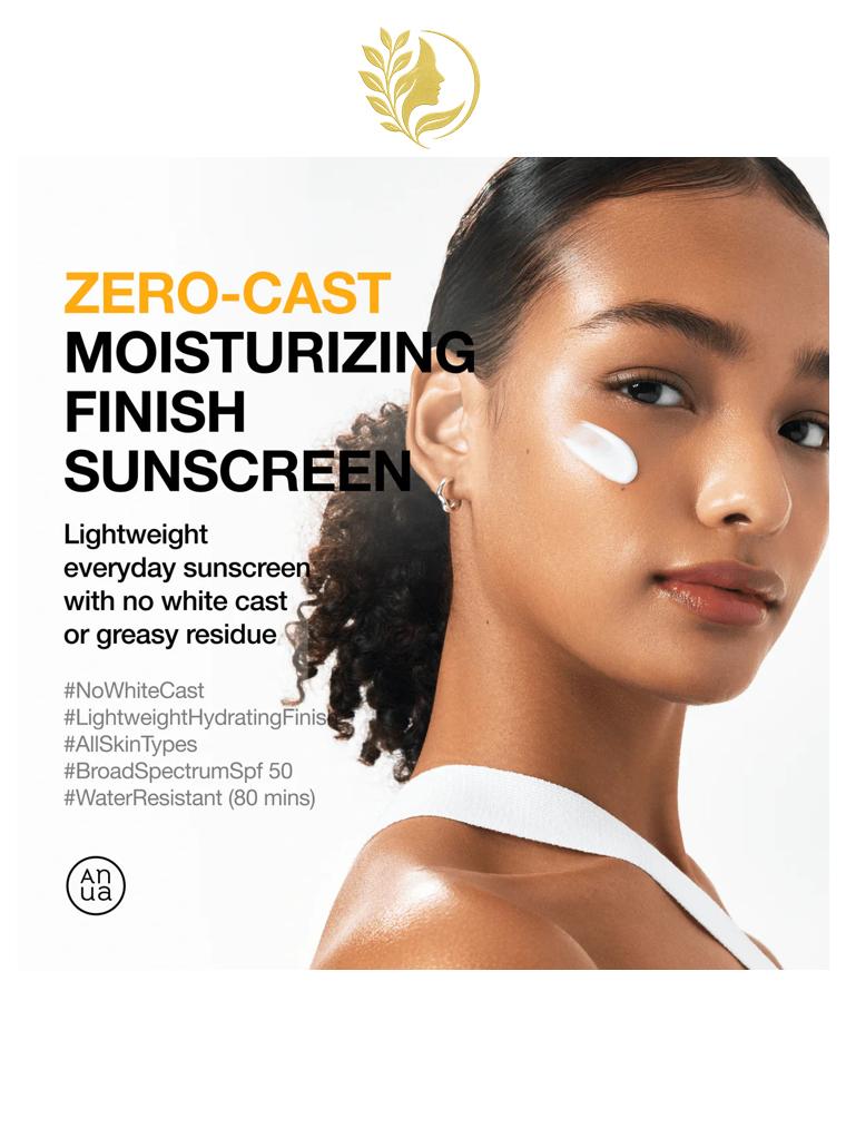ANUA ZERO-CAST MOISTURIZING FINISH SUNSCREEN - 50 ML -