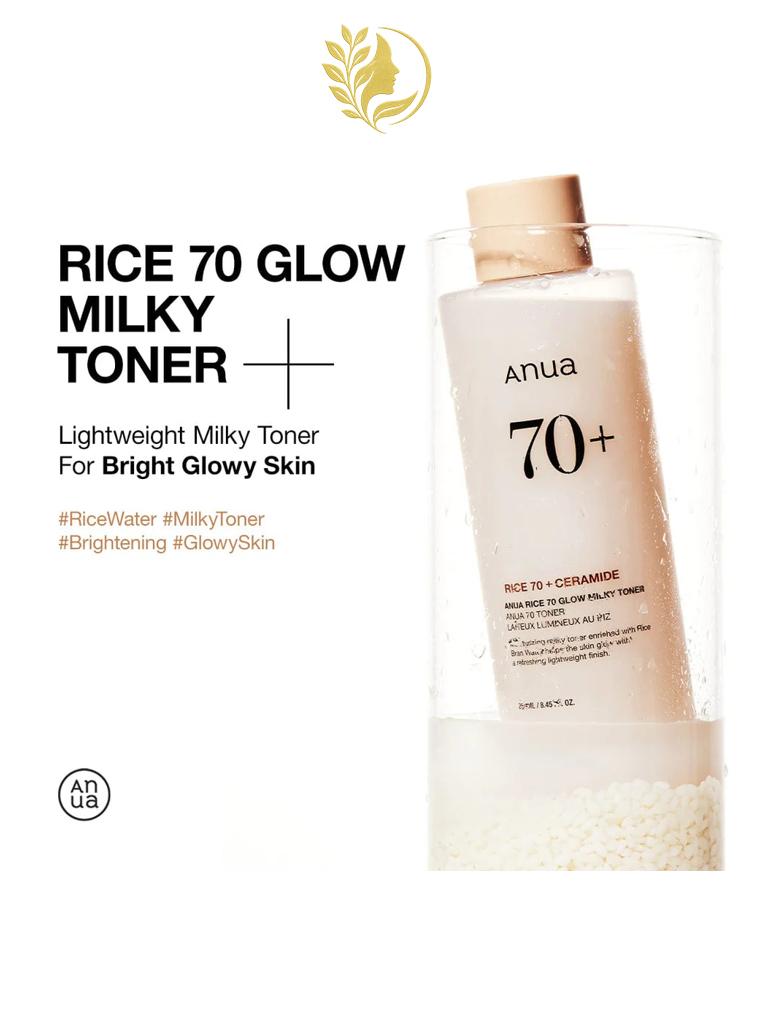 ANUA RICE 70 GLOW MILKY TONER - 250 ML -