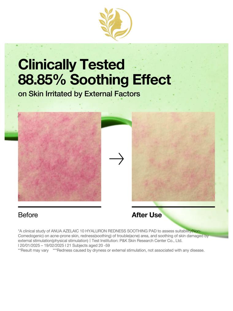ANUA AZELAIC 10 HYALURON REDNESS SOOTHING PAD - 90 PADS -