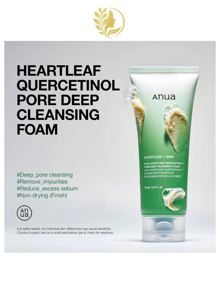 ANUA HEARTLEAF QUERCETINOL PORE DEEP CLEANSING FOAM 150 ML