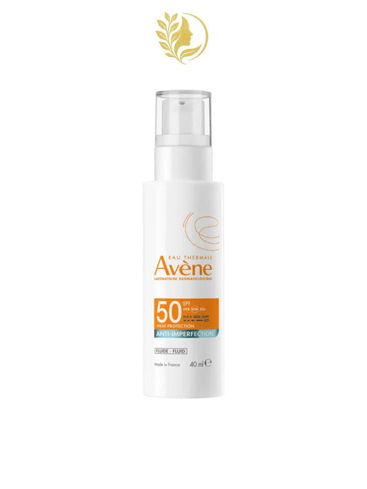 AVÈNE SOINS SOLAIRES - PEAUX SENSIBLES FLUIDE ANTI-IMPERFECTION SPF50 - 40 ML -