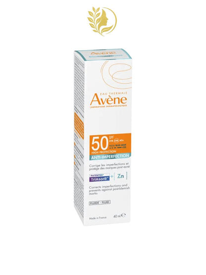 AVÈNE SOINS SOLAIRES - PEAUX SENSIBLES FLUIDE ANTI-IMPERFECTION SPF50 - 40 ML -