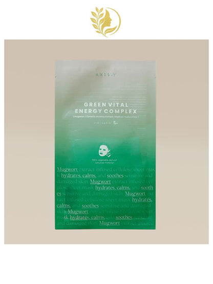 AXIS-Y MUGWORT GREEN VITAL ENERGY COMPLEX SHEET MASK - 1 UNITÉ -