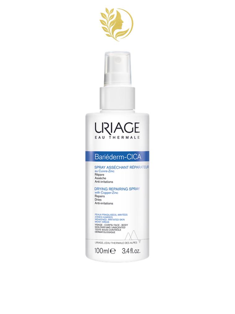 URIAGE BARIÉDERM-CICA SPRAY ASSÉCHANT RÉPARATEUR AU CUIVRE-ZINC  ASSAINIT, APAISE, ABSORBE LES ZONES IRRITÉS HUMIDES - 100 ML -